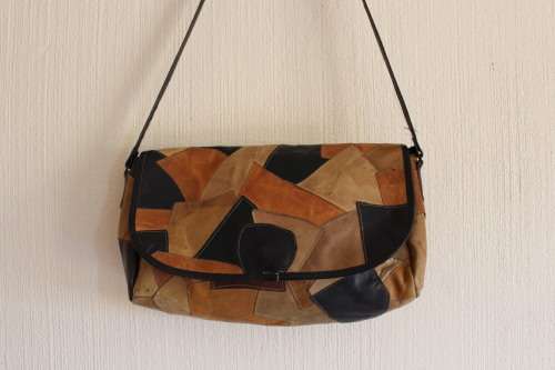 Vintage Patchwork Leather (Tan colours) Handbag