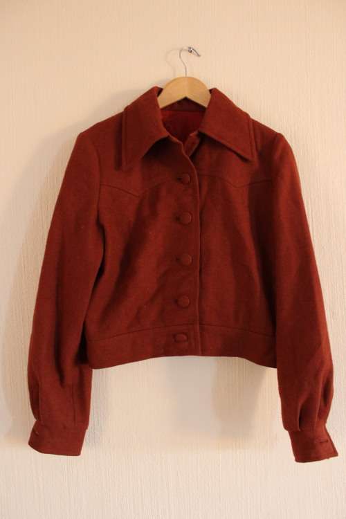 Vintage 50's Brown Cropped Jacket (Small / Medium)