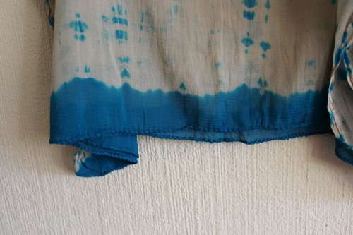 Lovely Big Boho Tie Dyed Scarf in Brown and Turquoise (45 x 200cm)