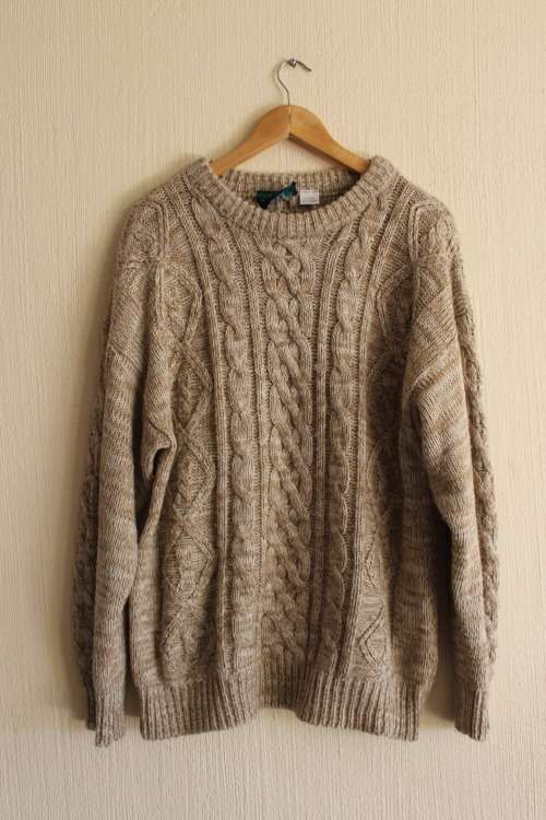 Beige Vintage Knit Jersey (Large / XL)