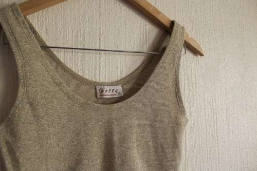 Gold Thread Cropped Shirt (Small)