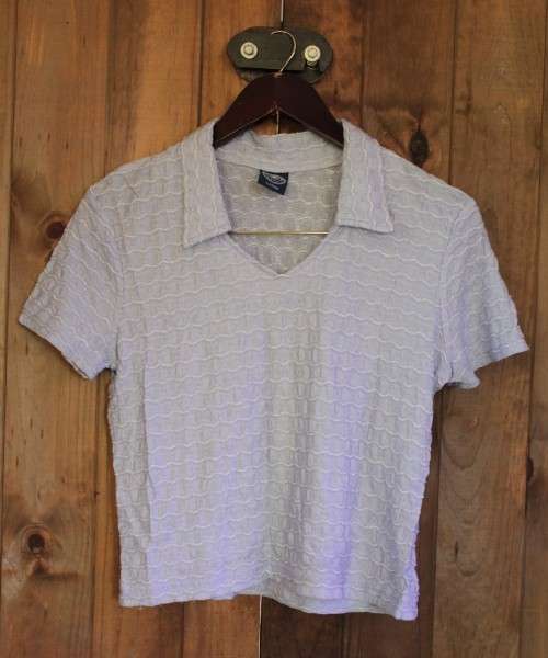 Vintage 90's Blue Cropped Top (Large)