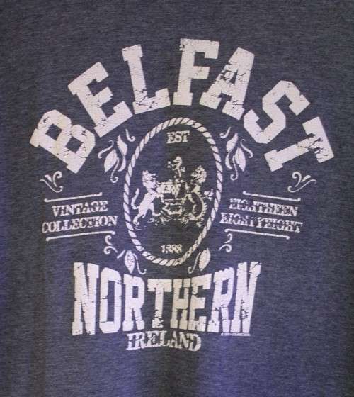 Blue "Belfast" T Shirt (Medium / Large)