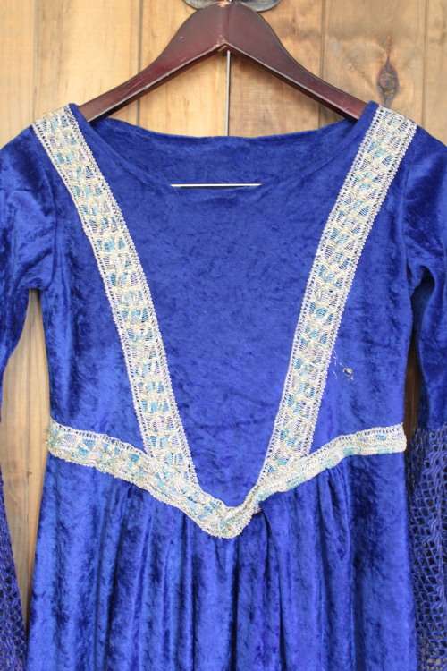 Vintage Blue Medieval Dress (Needs TLC) Size - Medium