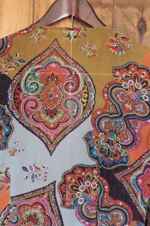 Boho Semi Sheer Wraparound Top (Small)