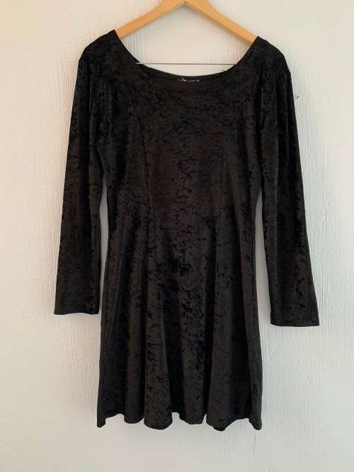 Velvet Black Dress (XL / 2XL)