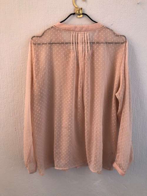 Pink Semi Sheer Top by Wooloworths (Size 18)