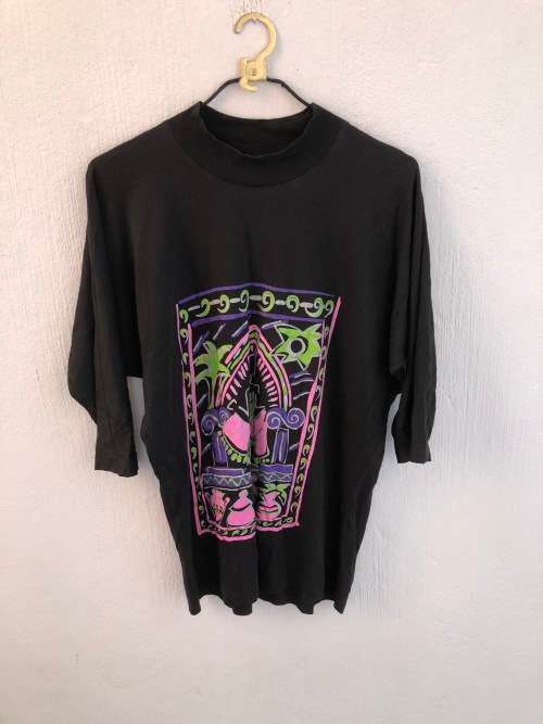 Black 80`s Vintage Shirt (Medium)