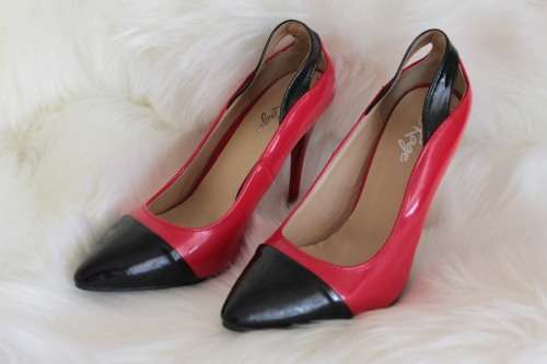 Red and Black Heels by Rage (Size 4)