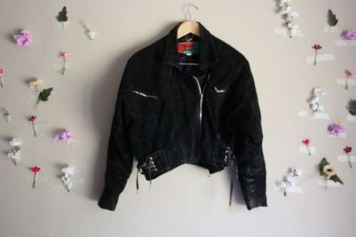 Black Leather Vintage Jacket (Need TLC)