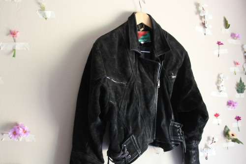 Black Leather Vintage Jacket (Need TLC)