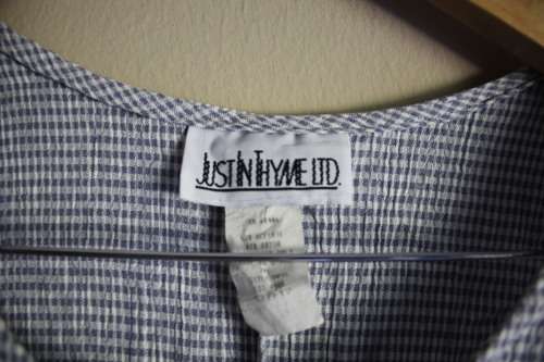 Blue and White 90`s Gingham Dress (Size 12)