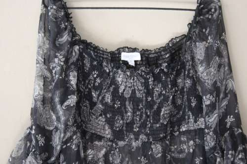 Black and White Boho Top (XL)