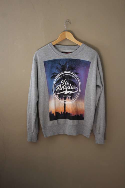 Grey `Los Angeles` Sweat Shirt (Medium / Large)