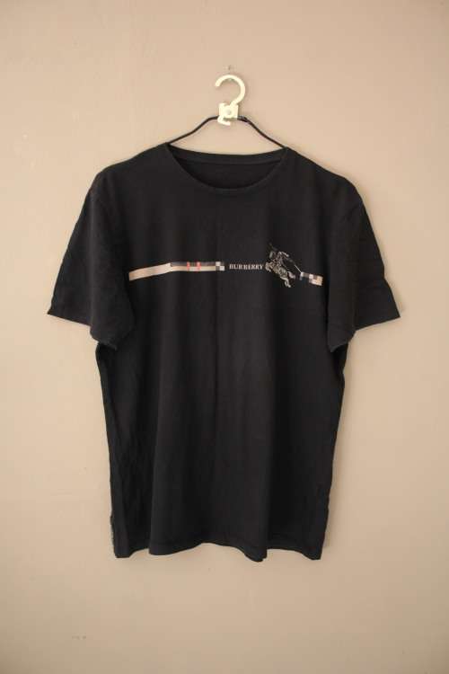 Black Burberry T Shirt (Mens Large / Womens XL)