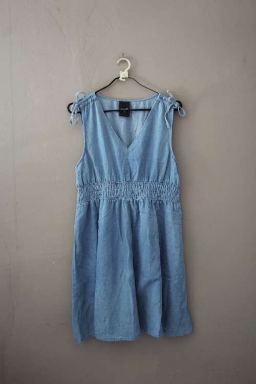 Sleeveless Denim Dress by Image (Size 36)