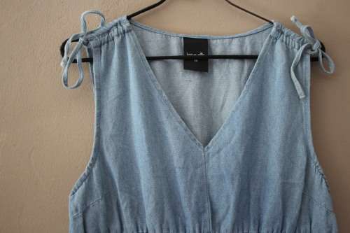 Sleeveless Denim Dress by Image (Size 36)