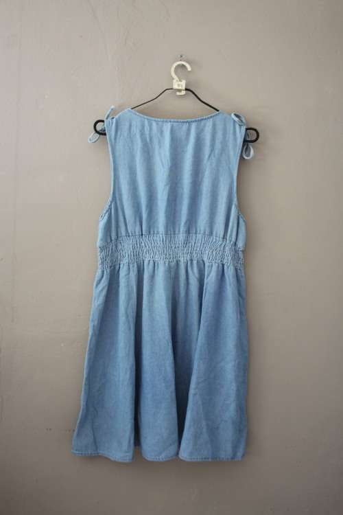 Sleeveless Denim Dress by Image (Size 36)