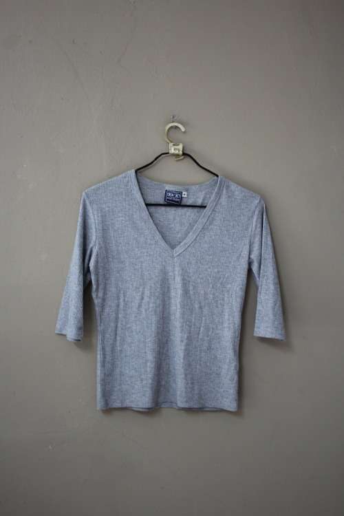 Ribbed Grey 90`s Top (Medium)