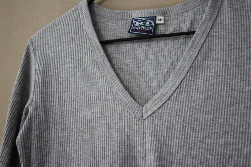 Ribbed Grey 90`s Top (Medium)