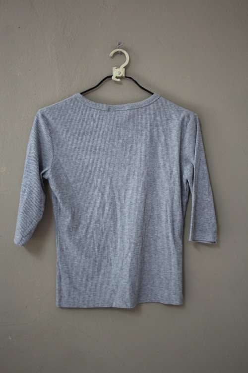 Ribbed Grey 90`s Top (Medium)