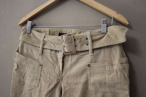 Vintage Beige Corduroy Pants (Size 36)