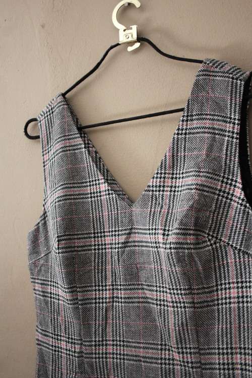 Cute Vintage Check Dress (Medium)