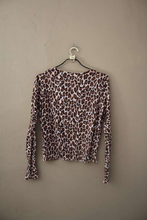 Vintage Animal Print Cardigan (Large)