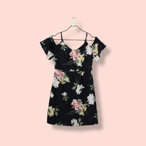 Black Floral Dress by Topshop (Small)