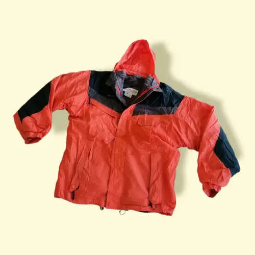 Rare Vintage Orange Columbia Windbreaker (men`s medium)