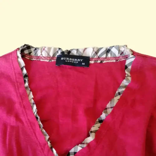 Red Cross Over Top by Burberry (Size 14)