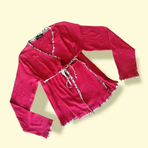 Red Cross Over Top by Burberry (Size 14)