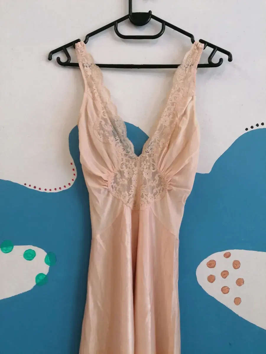Beige Lingerie Dress / Night Wear (XS / Small)