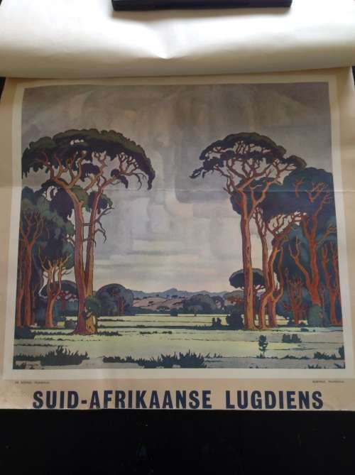 Vintage. SAA. Early 1960s posters from calendar.  Transport collectors. Prints of Pierneef.