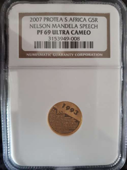2007 Protea G5R Nelson Mandela Speech PF69 Ultra Cameo