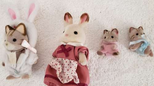 Sylvanian Family Lot of Used Items - House, Shop and various figures