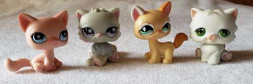 Littlest pet shop - 4 Kittens 3 with Bobble heads