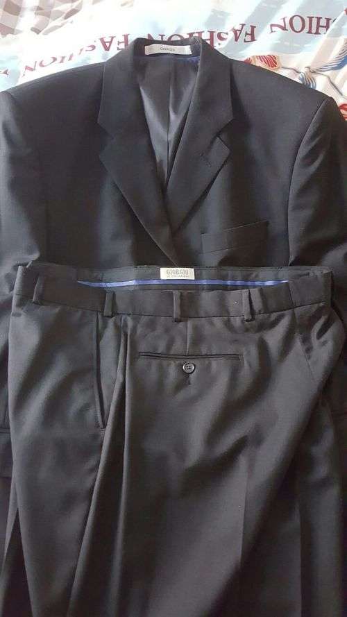 GIORGIO'S COLLECTIONS BLACK SUIT SIZE 36 *WORN ONCE TO A WEDDING* *HOME CLEARANCE SALE*