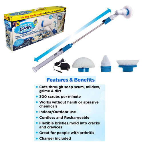 Hurricane Spin Scrubber / RECHARGEABLE AND CORDLESS