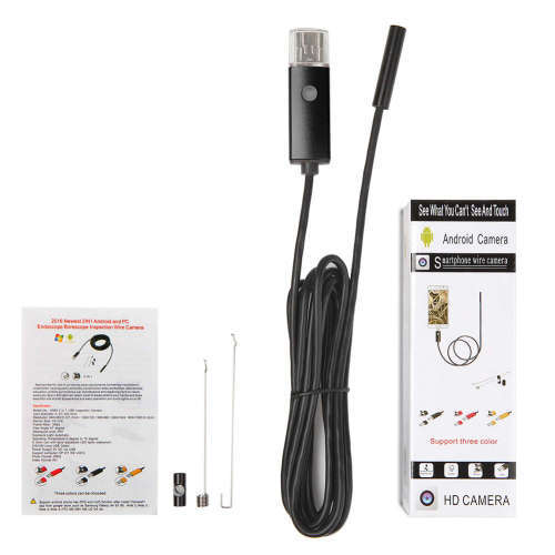 2M 6LED Android/PC Endoscope Waterproof Inspection Micro USB Wire HD Camera- 7MM