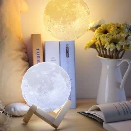 Color Changing Magical Moon Lamp + Wood Stand - 13CM
