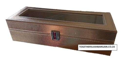 WATCH BOX / 6 SLOT / SHINY PEACH GOLD
