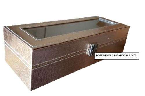 WATCH BOX / 6 SLOT / SHINY PEACH GOLD