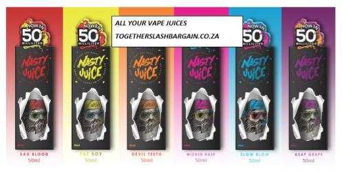 NASTY JUICE 50ML / E-JUICE / E-LIQUID / 7 BOTTLES VALUE PACK BUNDLE