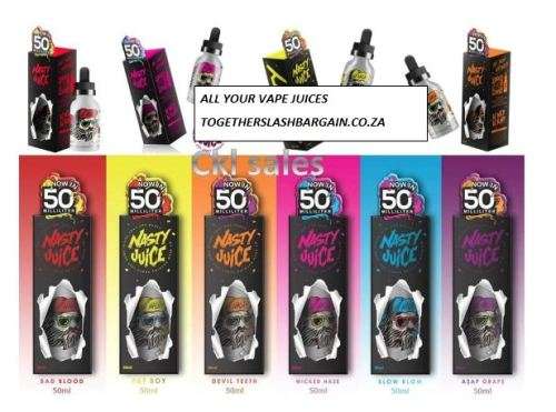 NASTY JUICE 50ML / E-JUICE / E-LIQUID / 7 BOTTLES VALUE PACK BUNDLE