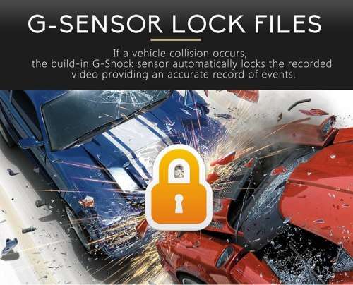 CAR DASH CAM Dual Lens 4 inch Full HD 1080p Parking Monitor WDR Night Vision includes Rear View cam