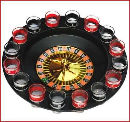 BAR GAME SHOOTERS, DRINKING ROULETTE GAME SET