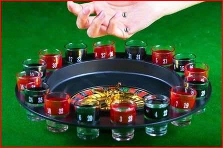 BAR GAME SHOOTERS, DRINKING ROULETTE GAME SET