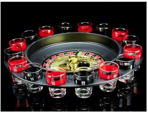BAR GAME SHOOTERS, DRINKING ROULETTE GAME SET