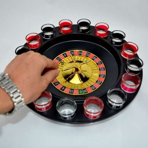 BAR GAME SHOOTERS, DRINKING ROULETTE GAME SET